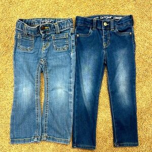 2 pair toddler girls jeans